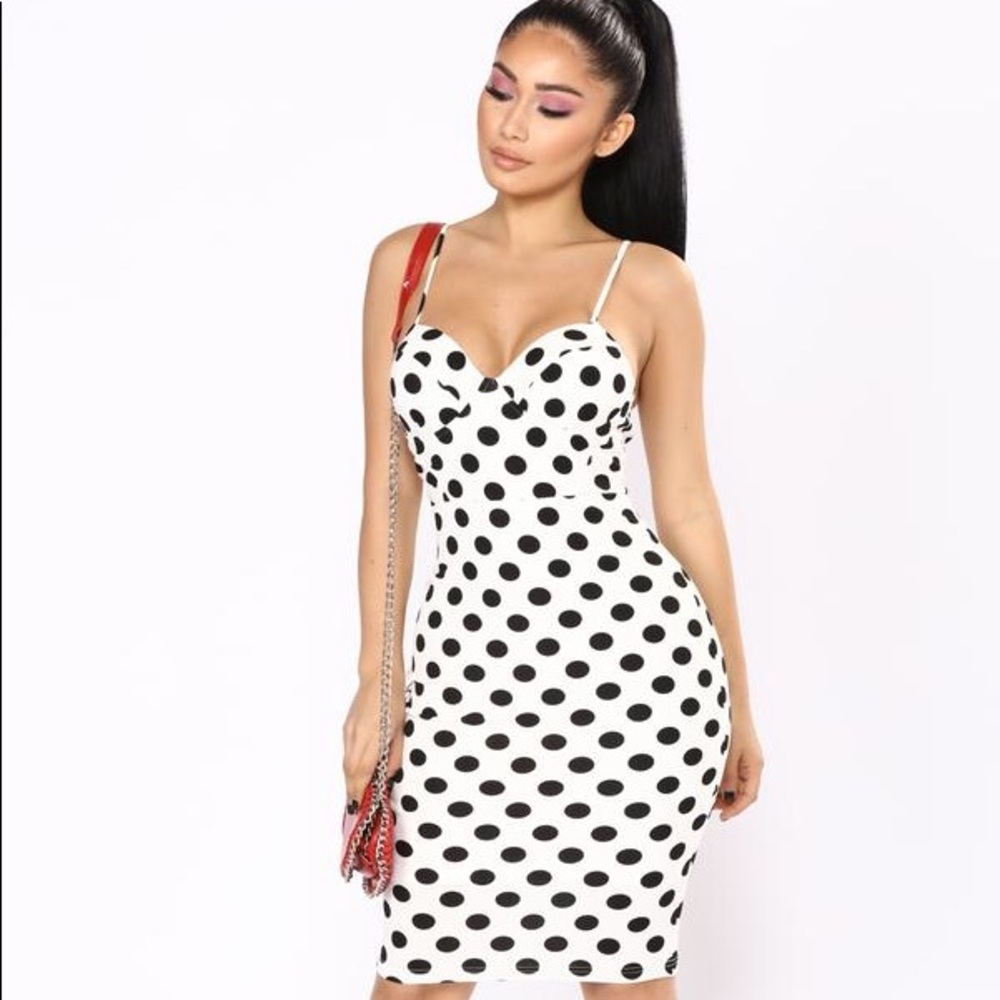NWT Fashion Nova Polka Dot Dress 1X